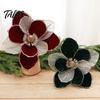 Innen-Weihnachtslandschaft, Glitzernde Magnolienblüte, Samt-Kunstblumenstecker für Weihnachtsbaumdekorationen und Vasen, Künstlicher Stiel-Schmuck