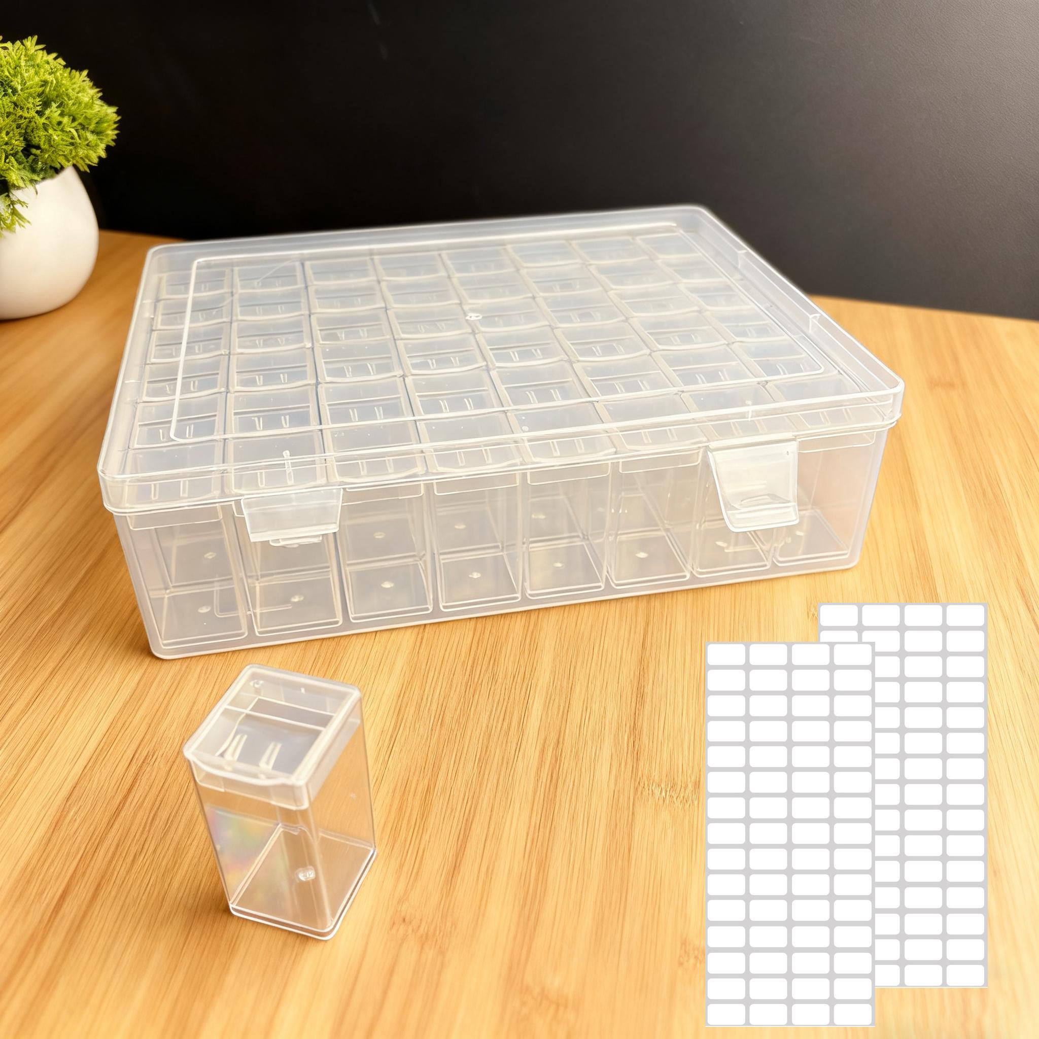 

Контейнеры для хранения алмазной мозаики - Набор из 48/96 шт. Портативный прозрачный пластиковый набор - Идеально подходит для хранения алмазной живописи,