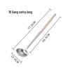 Chef's Long Spatula & Spoon - Wooden Handle, Stainless Steel, Ideal for Stir-Fry & Soup, Thickened for Durability, Perfect Kitchen Tool
