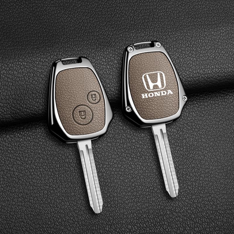 DNPVT1 Zinc Alloy Leather Car Remote Key Case Cover For HONDA Accord CRV Pilot Civic 2003 2007 2008 2009 2010 2011 2012 2013 Accessory