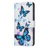 Luxury Floral & Butterfly Printed Phone Case for iPhone/Samsung Wallet Case with 3 Card Slots + Cash Pocket Kickstand Vegan Leather Flip Cover