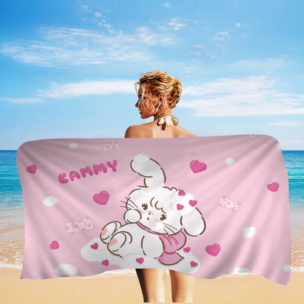 

Cute Cat Mikko Artwock Microfiber Beach Towel Absorbent Quick Dry Soft Yoga Swimming Resort Mountain Climbing Towel W40*H60(CM)