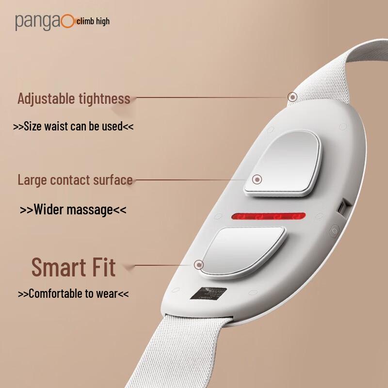 PANGAO Rechargeable Pulse & Red Light Heat Waist Massager