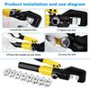 Hydraulic Wire Crimper Tool Kit, Manual Cable Lug Crimping Tool with Carrying Case and Dies for Copper/Aluminum Terminals
