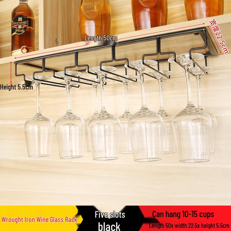 Red Wine Glass Hanging Rack for Stemware Display and Storage