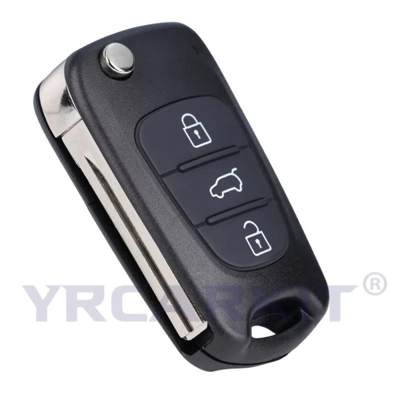 Replacement Remote Car Key Shell 3 Bt Flip Folding Key Case For Kia K2 K5 Rio 3 Picanto Ceed Cerato Sportage For Hyundai