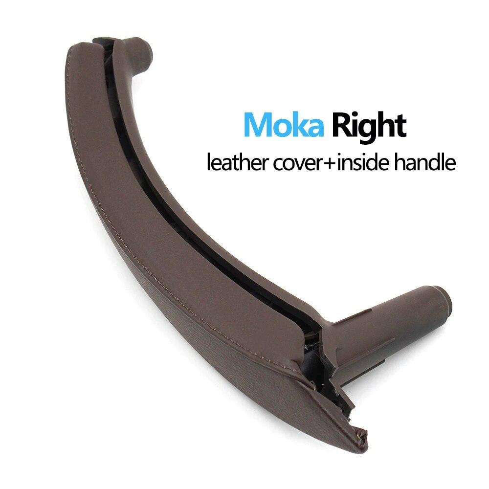 LHD RHD Interior Passenger Doors Pull Handle with Leather Outer Cover For BMW X5 X6 E70 E71 E72