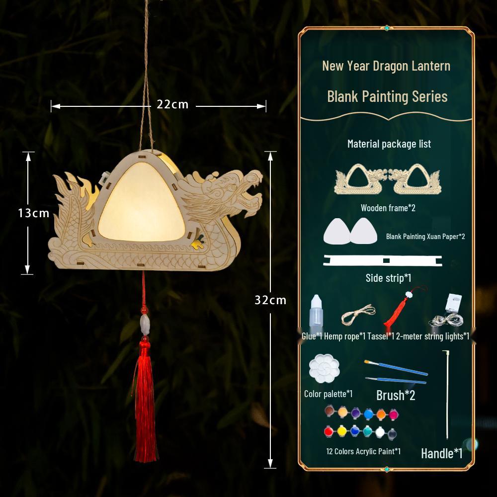 2025 Mid-Autumn Festival DIY Children's Paper Lantern Set - Handcrafted Luminous Xuan Paper Lanterns with Floral and Rabbit Palace Designs