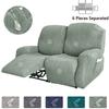 1/2/3 Seater Recliner Sofa Covers Leaves Jacquard Couch Slipcovers Elastic Water Repellent Armchair Covers for Living Room Hotel