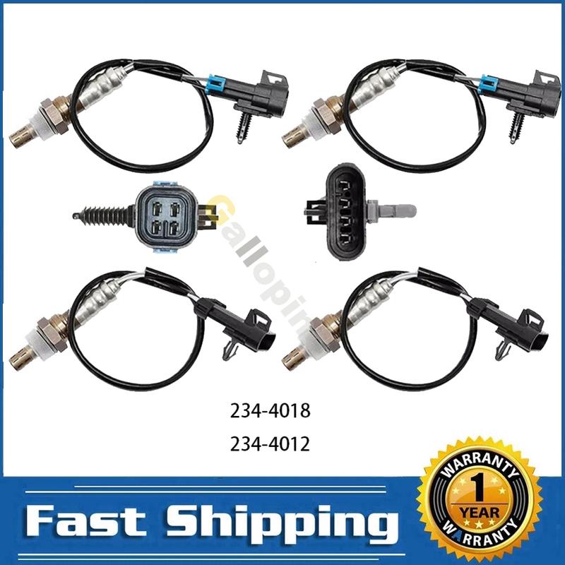 4pcs O2 Oxygen 02 Sensor 1 2 For Chevy Silverado Express 1500 2500 3500 Suburban Tahoe GMC Sierra 1500 Yukon Upstream Downstream