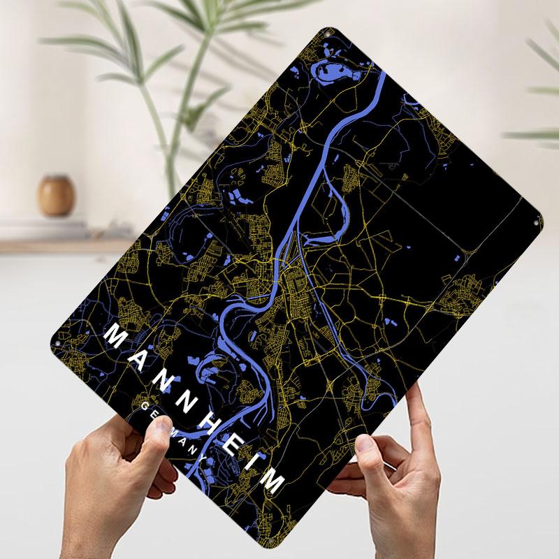 

Mannheim City Map Poster Customized Wall Art Vintage Metal Signs Retro Tin Plaque for Man Cave Office Decoration Room Wand Deko 20x30cm（7.8x11.8inch）