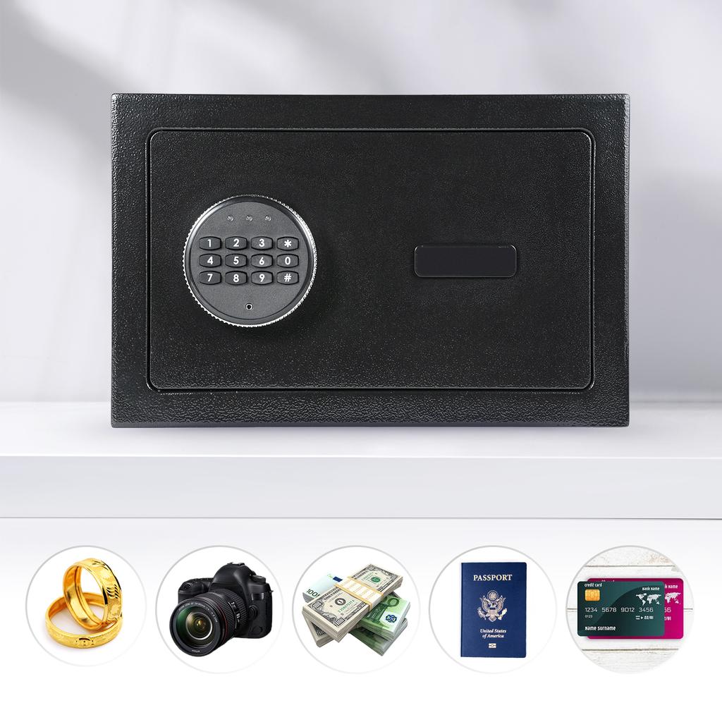 Home Safes Box Fireproof Waterproof Alarm System with Keypad and 2pcs Spare Key Digital Home