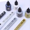 Metallic Paint Marker Pens with Ink Set Gold Silver White 2mm Art Markers for Manga Crafts Scrapbooking Art Supplies Stationery
