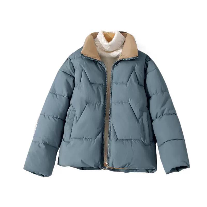 Cotton-padded Jacket Women's Autumn and Winter Korean Version of The Short Stand-up Collar Cotton-padded Jacket Thickened Warm Padded Jacket Jacket