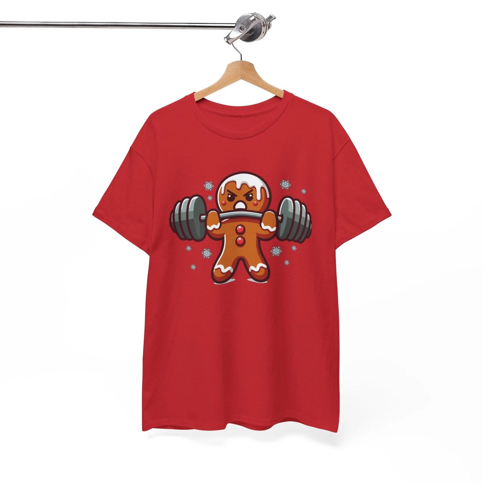 Gingerbread Gym Gains funny shirt | Gym Life Workout | Strength Training Shirt S