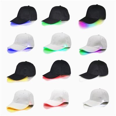 Lustige verstellbare LED-Leucht-Fedora-Mütze, blinkende Baseball-Mütze, Hip-Hop-Zubehör