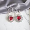 Pink Rubellite Gemstone 925 Sterling Silver Jewelry Handcrafted Earrings 1.30" EE-63-4