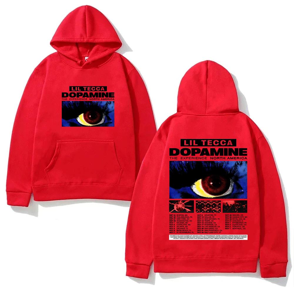Lil Tecca DOPAMINE Tour2025 Hoodies Graphic Printing Harajuku Kawaii Sweatshirt with Hooded Clothing Sudaderas Cartoon Hoody