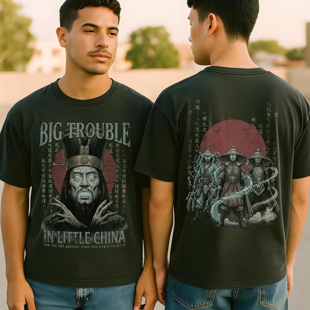 Big Trouble in Little China Maglietta Lo Pan Tre Tempeste Maglietta Double Sided