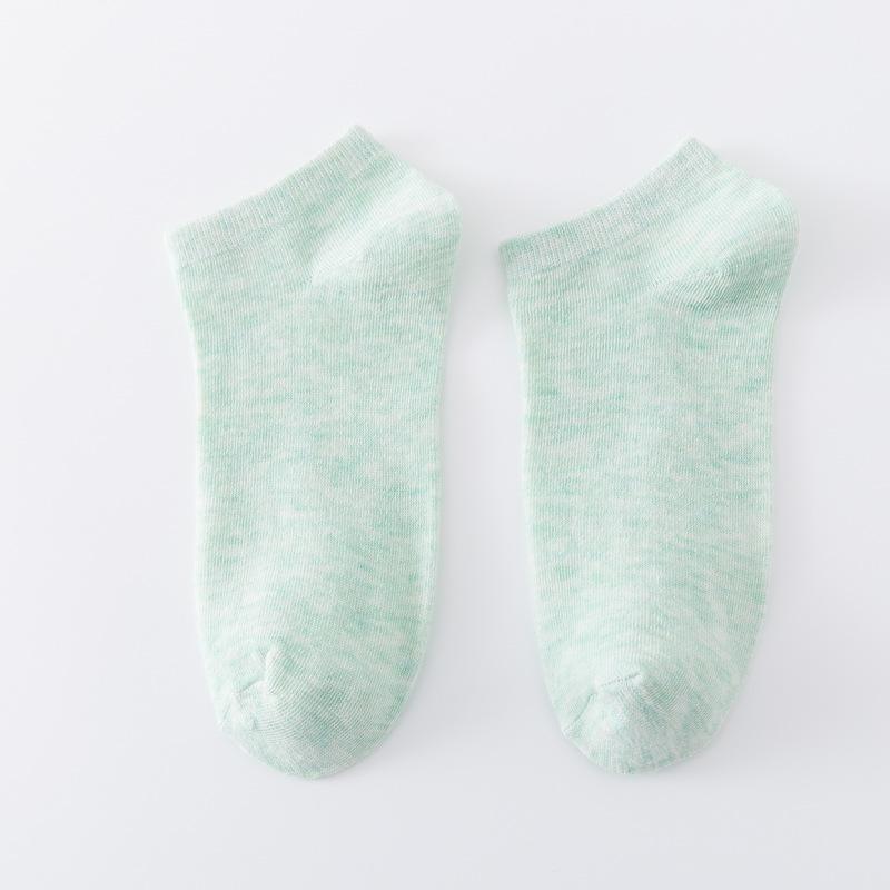 Women's Breathable Cotton Low-Cut Invisible Socks - Spring/Summer Candy Colors