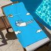 O-ojisan-n Anime niedliches Handtuch Strand Schnelltrocknend Weich Poolhandtücher Geschenk für Reise Fitnessstudio Dusche Camping Sport