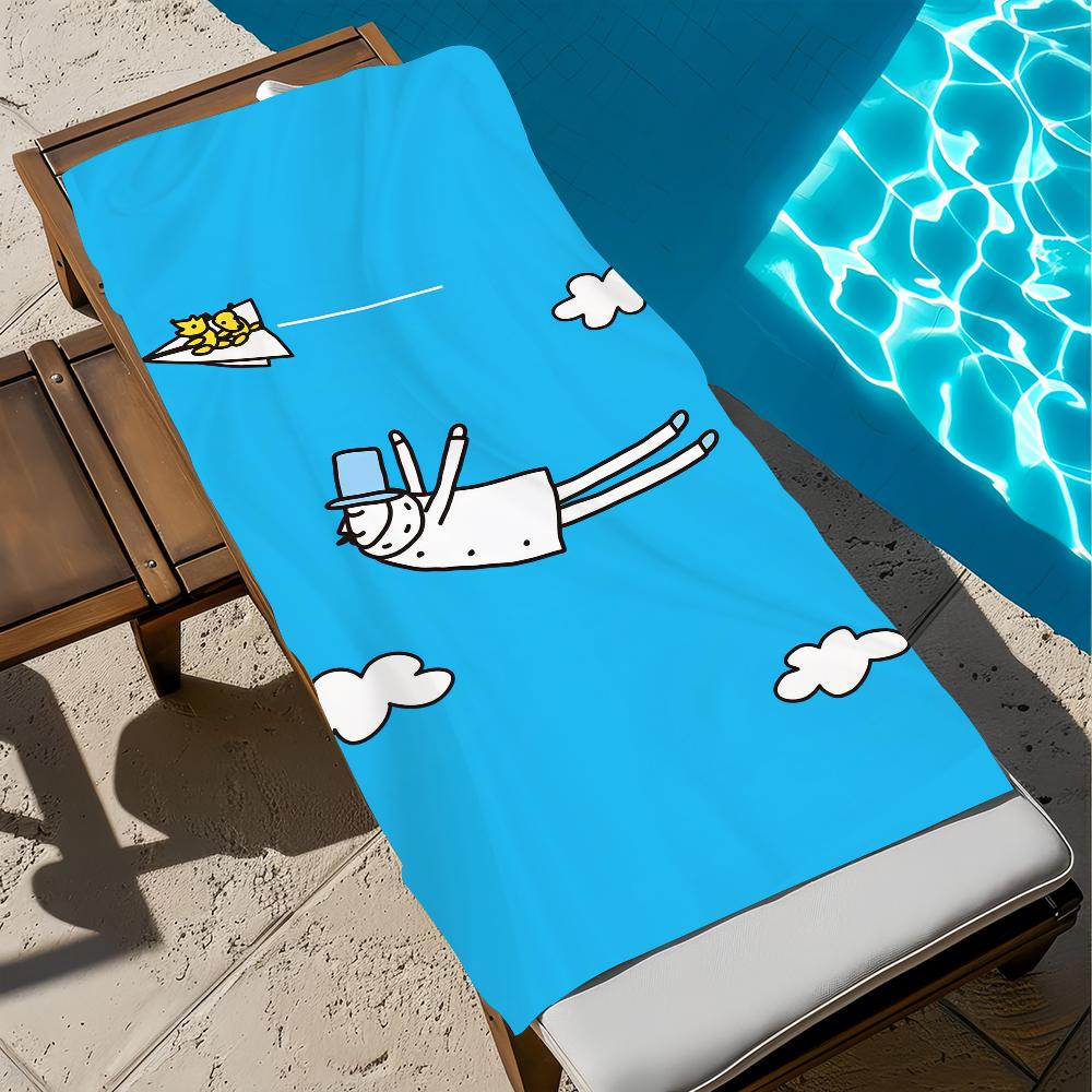 O-ojisan-n Anime niedliches Handtuch Strand Schnelltrocknend Weich Poolhandtücher Geschenk für Reise Fitnessstudio Dusche Camping Sport