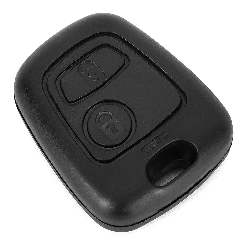 2 Knoppen Auto Intelligente Afstandsbediening Sleutelhanger Hoesje Vervanging Geschikt voor Peugeot 206