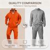 Men's Sweatshirt Jacket and Cargo Jogger Pants Set Color Trendy Casual Outdoor Sports Two-Piece Tracksuit