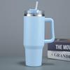MRSIKEY 304 Stainless Steel Large Insulated Mug with Handle and Straw