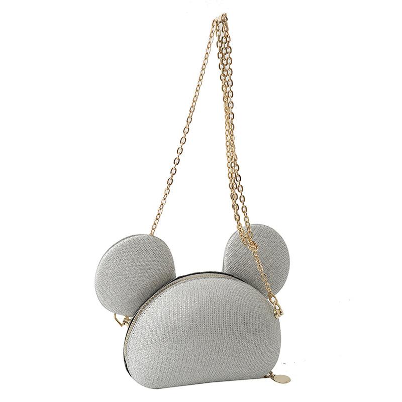 

Мультяшная маленькая сумка 2025 новая японская милая медведь смешная Сяохуншу женская на плечо яркая звезда коробка сумка тренд серебряный