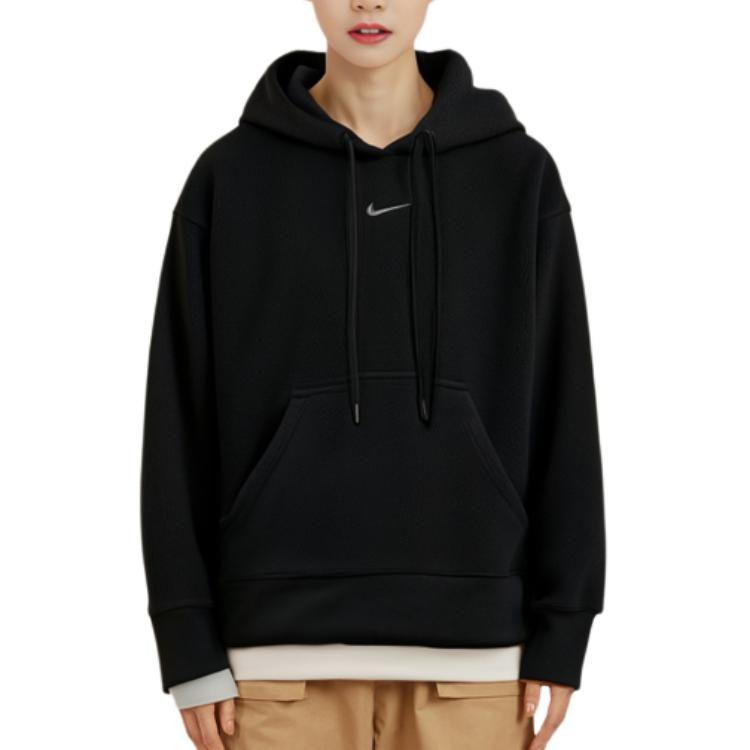 Nike Sweatshirts Women's Black Hooded Moderate Regular DQ6841-010