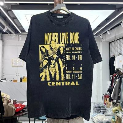 90s Mother Love Bone Band Central Tour Black  Unisex T Shirt Men Women S-5XL Unisex T-Shirt