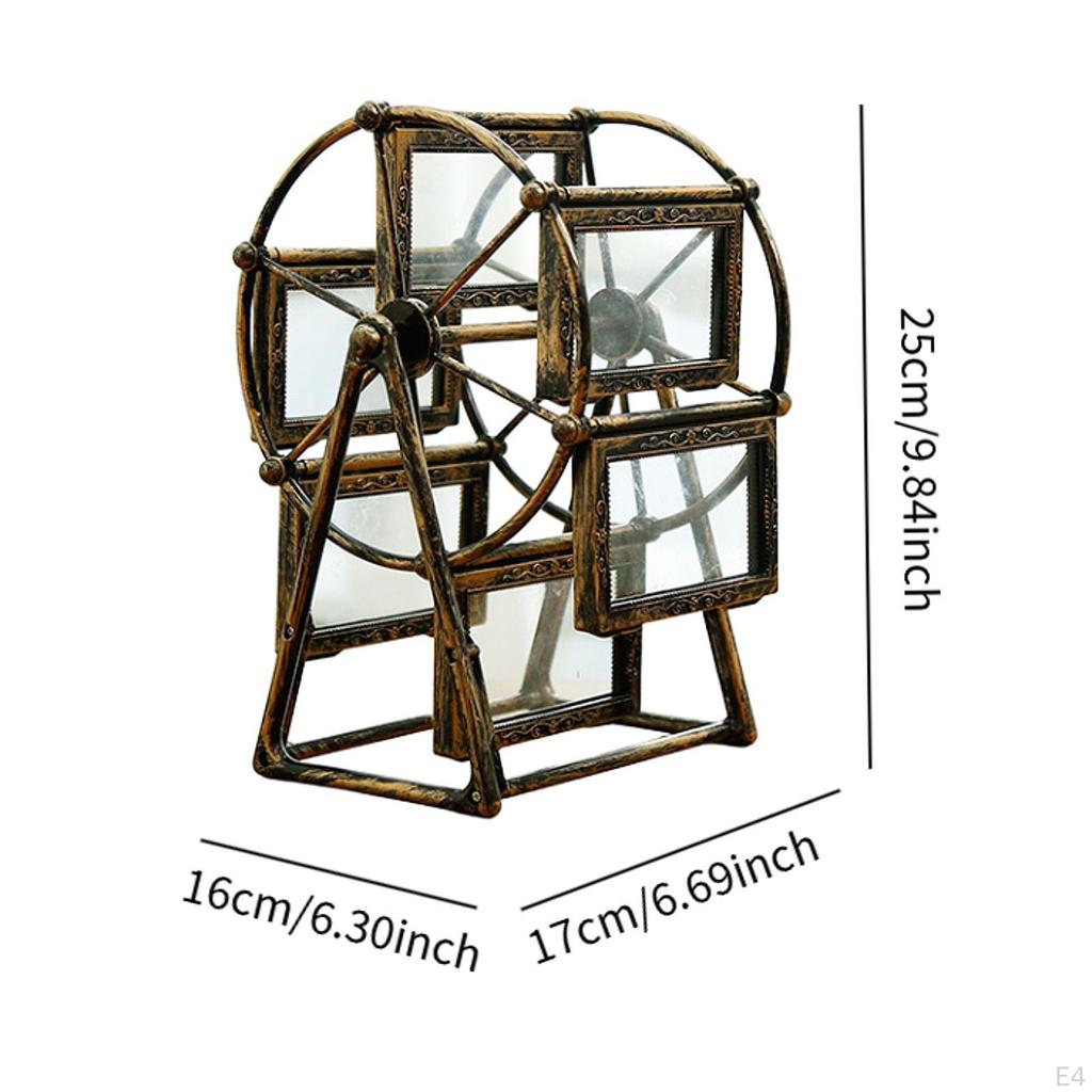 6 Photo Frame Rotating Display Stand for Desktop Memories