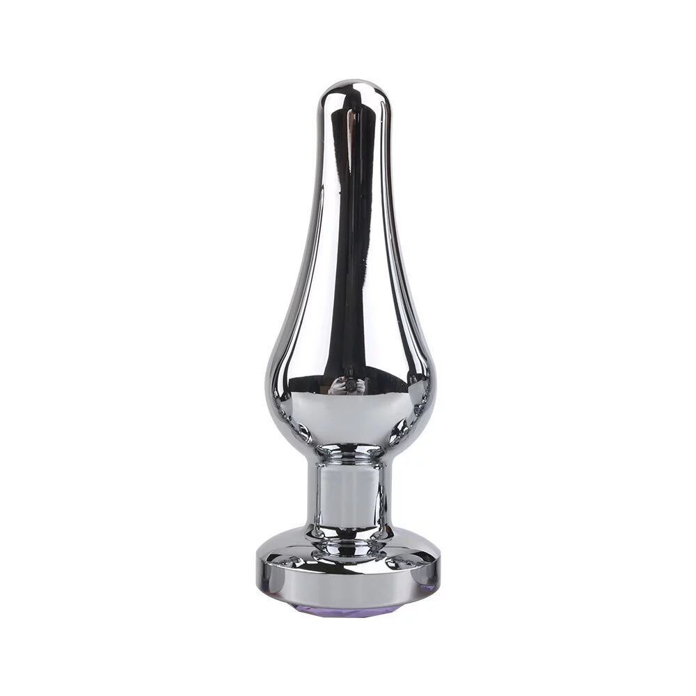 Smooth Stainless Steel Anal Plug Jeweled Butt Plug for Beginner G-spot Massager Sex Toys Dildo for Female Male Anal Beads S/M/L