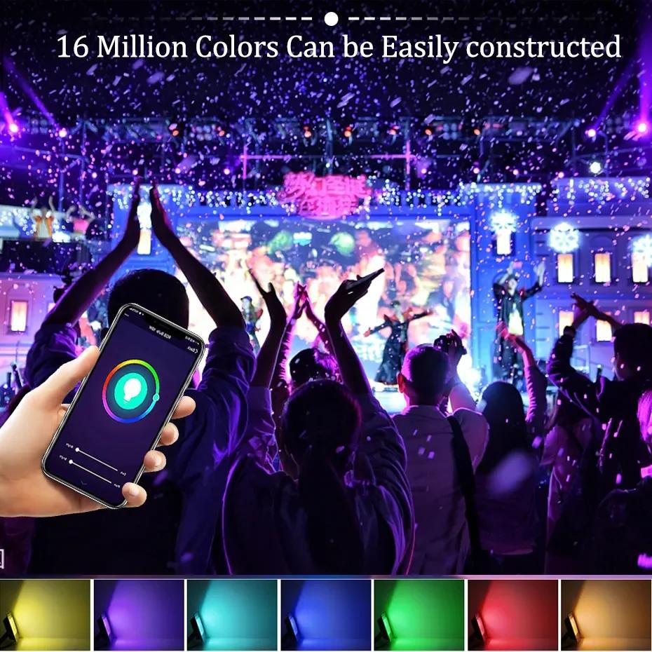 Newest Smart Floodlights LED Reflector Outdoor Lighting 220V 30/50/100W RGB Dimmable Warm Cold White Light for Alexa Google Home