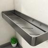 Wall-Mounted Bathroom Shelf Rustproof Aluminum Shower Caddy with Drain Holes Heavy Duty Storage Shelf for Kitchen Laundry Room