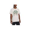 Under Armour Curry Letter Pattern Printed Basketball Short Sleeve T-Shirt Men Tops White 1379858-114
