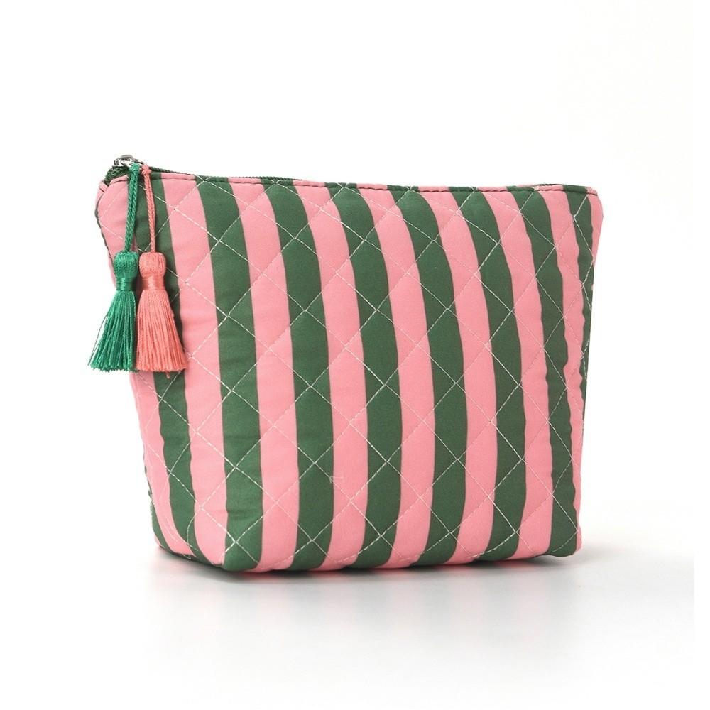 With Tassel Cosmetic Bag Striped Travel Pouch Multipurpose Toiletry Pouch  Bathroom