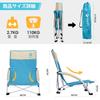 VILLEY Outdoor Low Camping Low Folding Easy Ultra 110kg Weight High Perfect for Mountain and Sports Includes Storage Blue Chair, Cross-legged Chair,