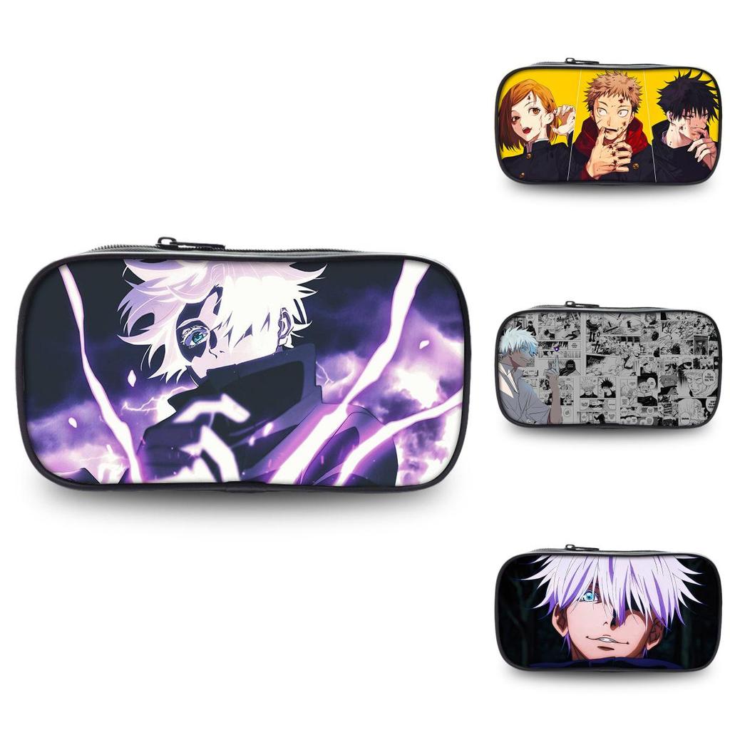 Jujutsu Kaisen Geantă de creioane Oxford cu Capacitate Mare Geantă de Papetărie cu Imprimeu Anime Elegant