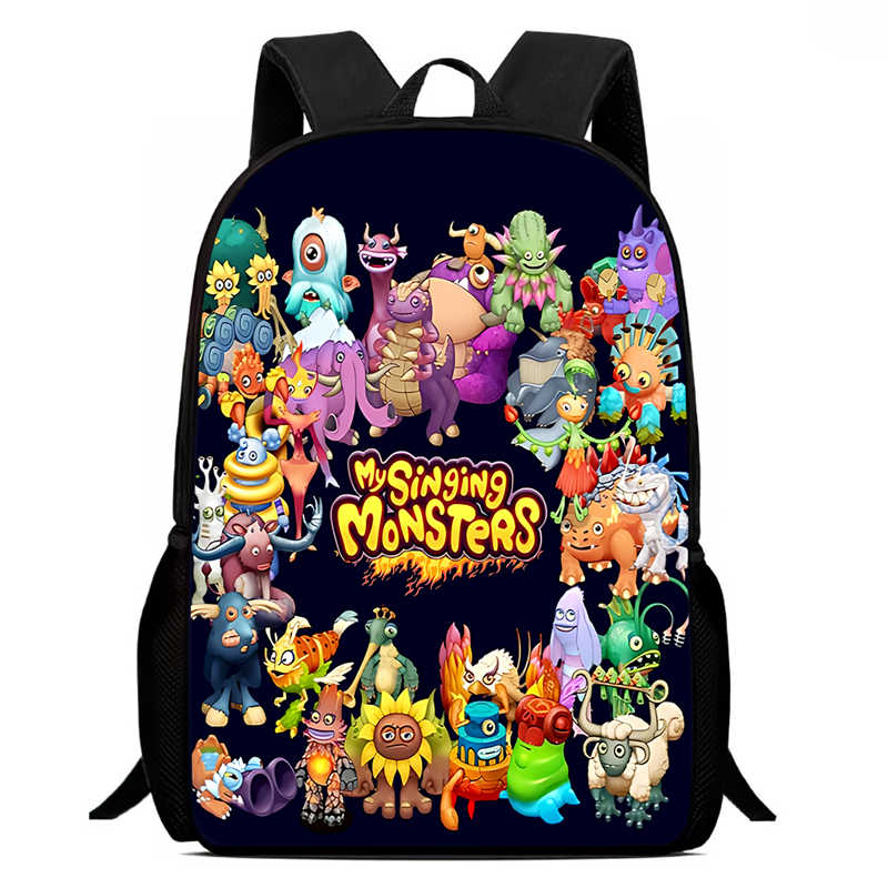 My Singing Monsters Student Schoolbags Boys and Girls Fashion Backpacks Kidsren's Backpacks