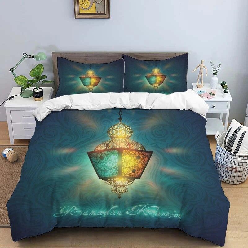 Muslim Prayer Kawaii  Bedding Sets New Greek Key Meander Duvet Cover Sets Bed Linens Queen King Size Modern Geometric Bedspread