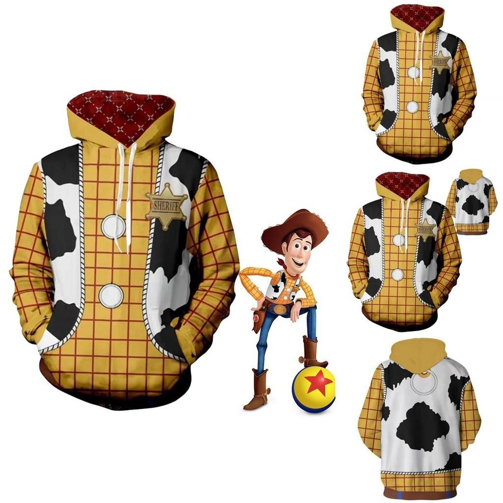 Toy Story 4 Cowboy Sheriff Woody Pattern Pullover Hoodie Sweatshirt With Vibrant 3d Digital Print