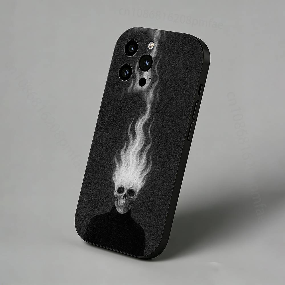 

Gothic Skeleton Dark Aesthetic iPhone Case For 17,16,15,14,13,12,11 Pro,Max,Plus,X,XS,XR,SE,Mini Back Protector Cover iPhone17air
