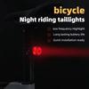 Aluminum Alloy Bike Tail Light USB RechargeableTail Light for Bicycle Mountain Road Bicycle Tail Light