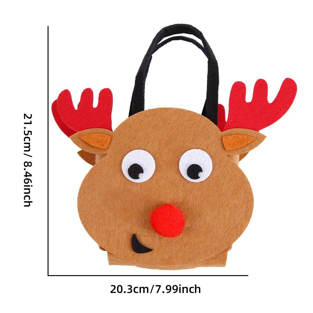 Enfeites Decorativos de Pendurar Saco de Natal Design Criativo Artesanato Requintado Veado de Desenho Animado Saco de Doces Estilo Fofo