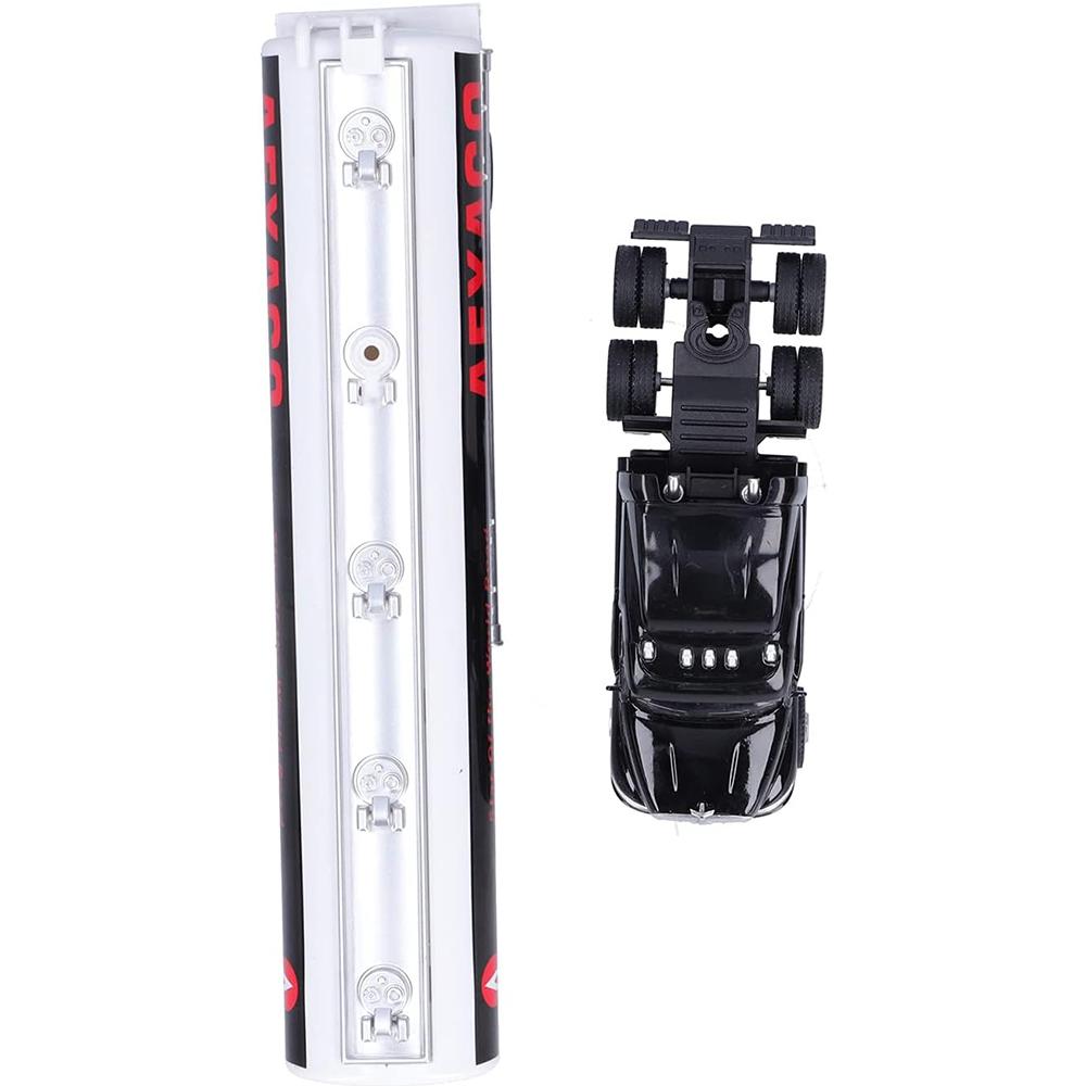 1/48 LKW-Anhänger-Spielzeug, Öltanker-LKW-Spielzeugfahrzeug aus Legierung, abnehmbares Öltransportfahrzeug mit Rückziehfunktion, mit Ton und Licht für Kinder