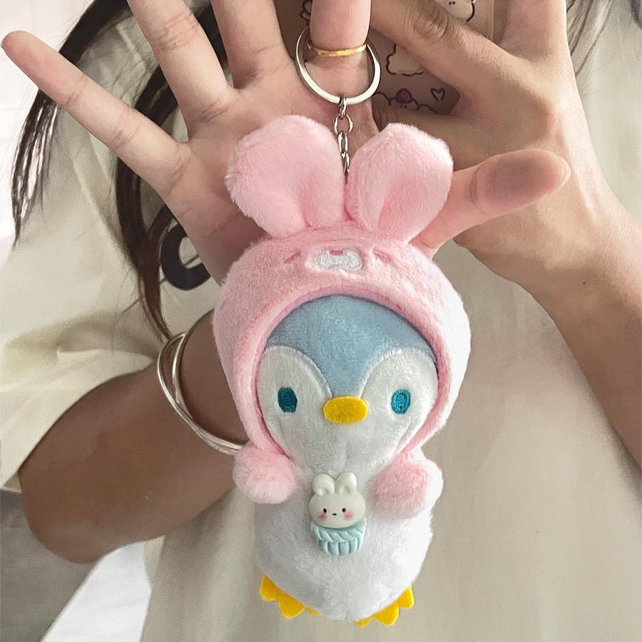 Adorable Novelty Penguin Plush Toy Backpack Charm Cute Cartoon Stuffed Animal Children's Gift