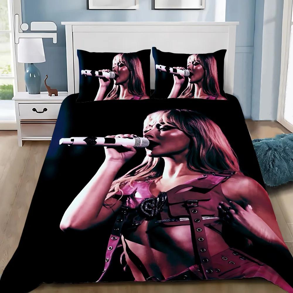 Sabrina CarpenterS Duvet Cover Pillowcase Bedding Set Adult Boy Girl Bedroom Decoration Children Gift Single Double Large Size