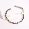 Gorgeous light luxury design Multi-colored natural Tourmaline Gems Bracelet 925 Silver jewelry for women Wedding & banquet gifts